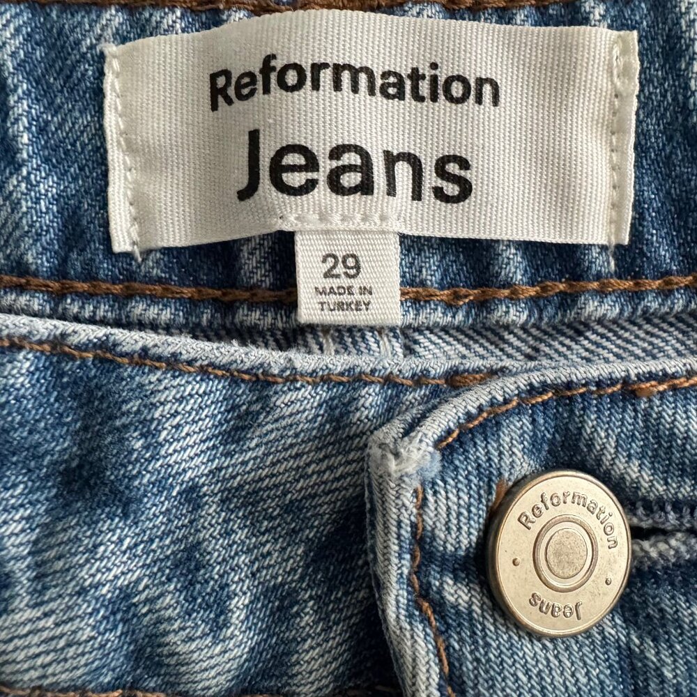 Reformation - Cynthia High Rise Straight Jeans (Size 29) - Picture 5 of 10